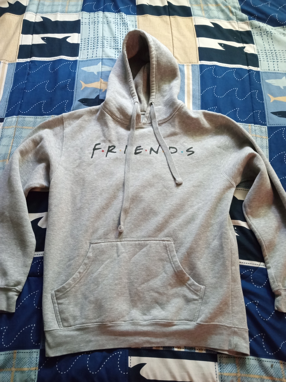 FRIENDS Grey Crewneck Pullover Hoodie - Minimal Logo